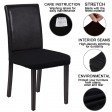 Voilamart Dining Chair Seat Covers Stretch Removable Washable Dining Chair Cover Slipcovers Soft Chair Protectors Chair Seat Cushion Slipcovers - Pack of 4, Black