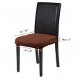 Voilamart Chair Seat Covers, Stretchable Dining Chair Cover Slipcovers, Soft Chair Protectors Dining Room Patio Office Chair - Pack of 4, Coffee