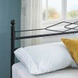 Metal Full Size Bed Frame No Box Spring Needed with Slats Headboard Heavy Duty