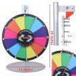 Voilamart 15" Tabletop Spinning Prize Wheel 12 Slots with Aluminum Base, Dry Erase, 2 Pointer, for Fortune Spin Game in Party Pub Trade Show Carnival