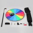 Voilamart 24 Inch Color Prize Wheel with Folding Tripod Floor Stand 14 Slots Dry Erase Trade Show Fortune Spinning Game