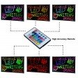 Voilamart LED Message Writing Board, 24" x 16" Flashing Illuminated Erasable Message Memo Notice Menu Sign Board with Remote Control, 8 Colors Fluorescent Pens 