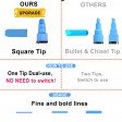 Voilamart Chalk Markers - Pack of 8 Erasable Liquid Pens, Upgrade Square Tip, Non Toxic Neon and White Color Chalkboard Pens, for LED Writing Board, Blackboard, Menu Board