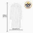 Voilamart 100 Pack Garment Bag Transparent 23.6" x 47.2" - Dustproof Polythene Hanging Clothes Suit Protector Dress Jacket Cover for Dry Cleaner, Home Storage, Travel, Wedding, Road Trip