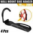 Voilamart Pack of 4 Bike Bicycle Wall Storage Hanger Hook for Garage Shed ,66lb Max Capacity for a Single Bike